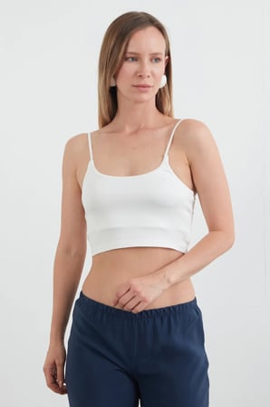 Basic İp Askılı Crop Büstiyer