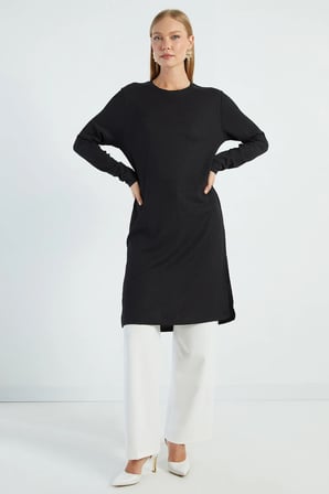 Fullamodest Basic Yanları Yırtmaçlı Tunik