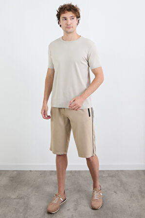 Basic Fermuarlı Beli Lastikli Şort