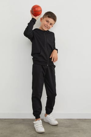 Kapüşonlu Fermuarlı Unisex Çocuk Eşofman Takımı