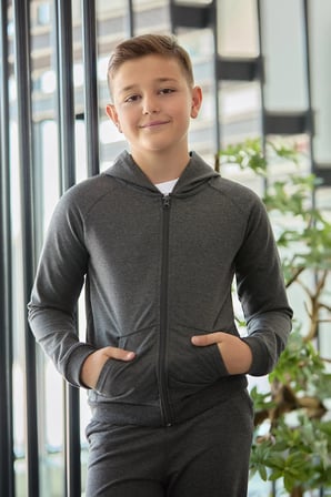 Kapüşonlu Fermuarlı Unisex Çocuk Eşofman Takımı