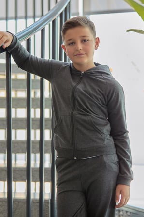 Kapüşonlu Fermuarlı Unisex Çocuk Eşofman Takımı
