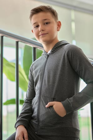 Kapüşonlu Fermuarlı Unisex Çocuk Eşofman Takımı