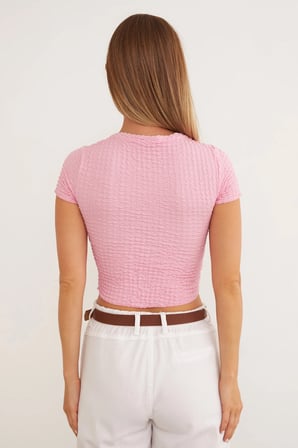 Waffle Kumaş Crop Body