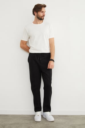 Beli Bağlamalı Çimalı Jogger Pantolon