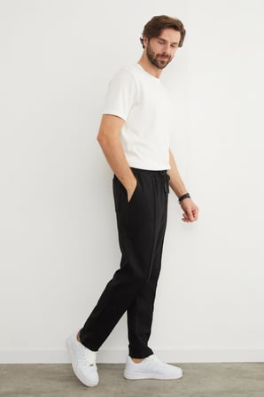 Beli Bağlamalı Çimalı Jogger Pantolon