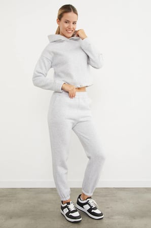 3 İplik Basic Beli Stoperli Jogger Eşofman Takımı