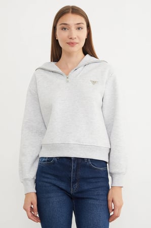 3 İplik Üçgen Metal Armalı Sweatshirt