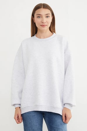 3 İplik Basic Oversize Sweatshirt