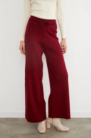 Beli Lastikli Palazzo Triko Pantolon