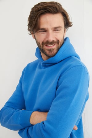 3 İplik Basic Kanguru Cepli Slim Fit Kapüşonlu Sweatshirt