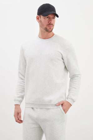 3 İplik Basic Bisiklet Yaka Sweatshirt