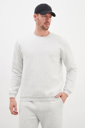 3 İplik Basic Bisiklet Yaka Sweatshirt