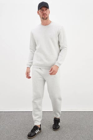 3 İplik Basic Bisiklet Yaka Sweatshirt