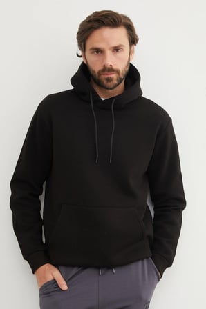 3 İplik Kanguru Cepli Sweatshirt