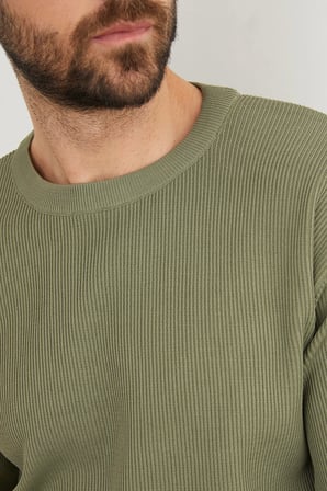 Basic Bisiklet Yaka Triko Kazak