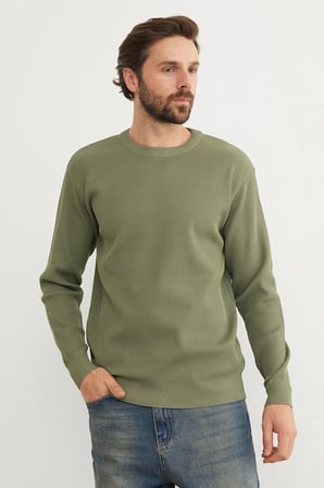 Basic Bisiklet Yaka Triko Kazak
