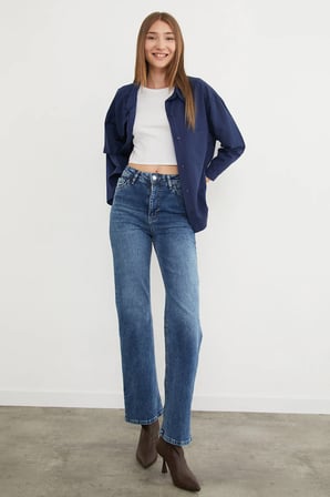 Basic Tek Cepli Oversize Gömlek