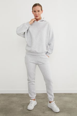 3 İplik Basic Kapüşonlu Jogger Eşofman Takımı