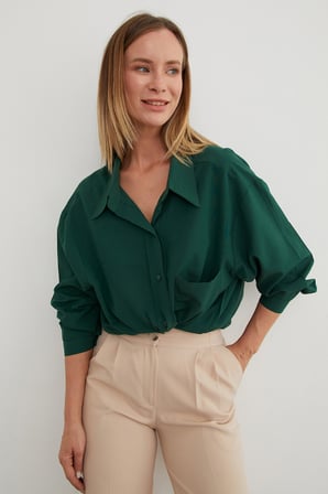 Basic Tek Cepli Oversize Gömlek