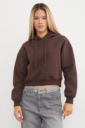 3 İplik Basic Kapüşonlu Sweatshirt