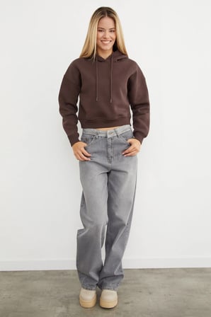 3 İplik Basic Kapüşonlu Sweatshirt