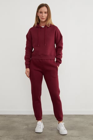3 İplik Basic Kapüşonlu Sweatshirt