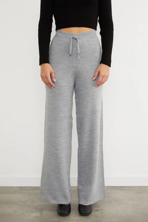 Beli Lastikli Palazzo Triko Pantolon