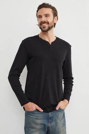 Basic V Yaka Ribanalı Body