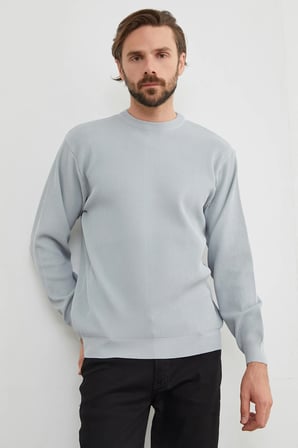 Basic Bisiklet Yaka Triko Kazak