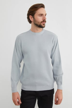 Basic Bisiklet Yaka Triko Kazak