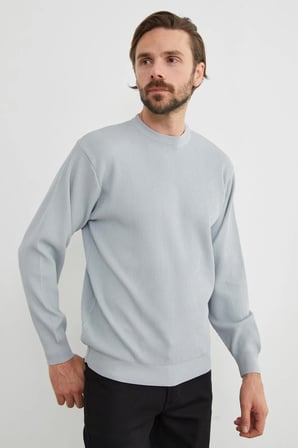 Basic Bisiklet Yaka Triko Kazak