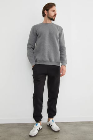 3 İplik Basic Bisiklet Yaka Sweatshirt