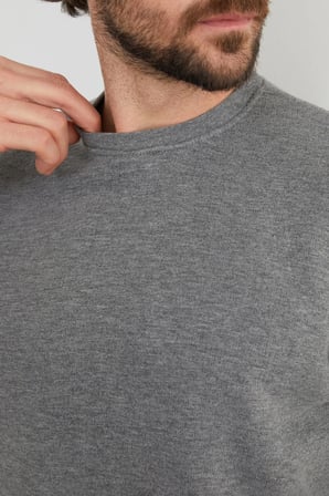 3 İplik Basic Bisiklet Yaka Sweatshirt