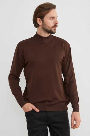 Basic Dik Yaka Triko Kazak