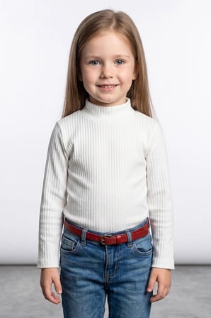 Fitilli Dik Yaka Kız Çocuk Body