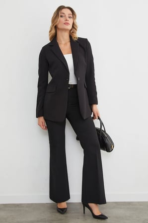 Basic Tek Düğmeli Blazer Ceket