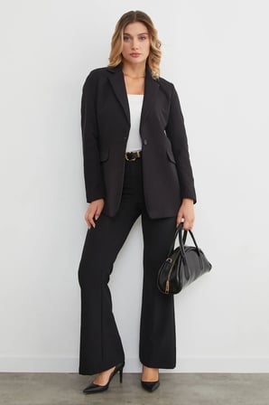 Basic Tek Düğmeli Blazer Ceket