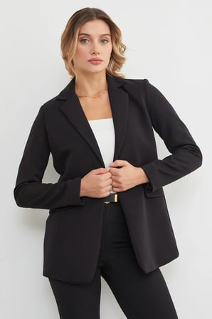 Basic Tek Düğmeli Blazer Ceket