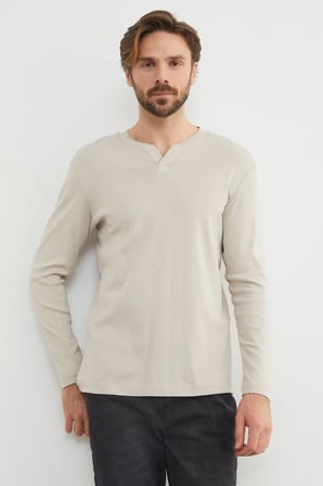 Basic V Yaka Ribanalı Body