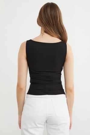 Fitilli Kayık Yaka Body