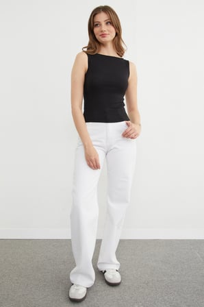 Fitilli Kayık Yaka Body