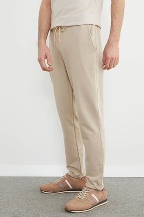 Beli Bağlamalı Duble Paça Pantolon