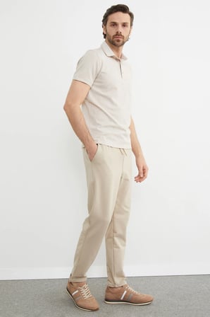 Beli Bağlamalı Duble Paça Pantolon
