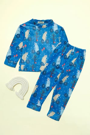 Koala Baskılı Polar Unisex Çocuk Pijama Takımı