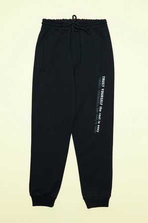Yazı Baskılı Erkek Çocuk Jogger Eşofman Altı