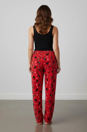 Yılbaşı Temalı Kadife Pijama Altı