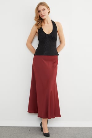 Beli Lastikli Maxi Boy Saten Etek