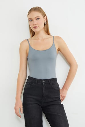Basic İp Askılı Çıtçıtlı Body