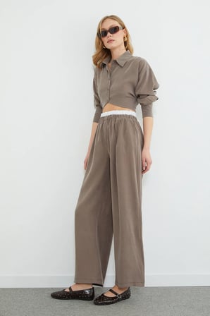 Beli Garnili Tencel Kumaş Pantolon